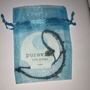 Pura Vida Anklet Blue and Gold